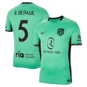 Atlético Madrid R. De Paul 5 Alternativní 2023-24 - Fotbalové Dresy (S/S)